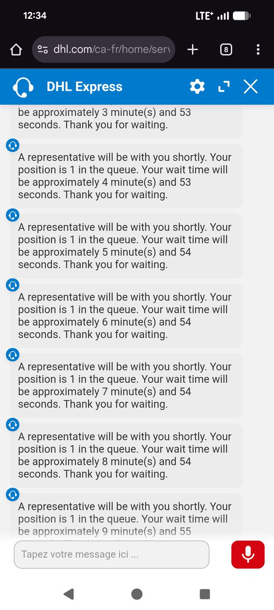 Thank you <a href="/DHLGlobal/">DHL Group</a> for having the worst customer service in the world
1hours of waiting a representative and it's keep going