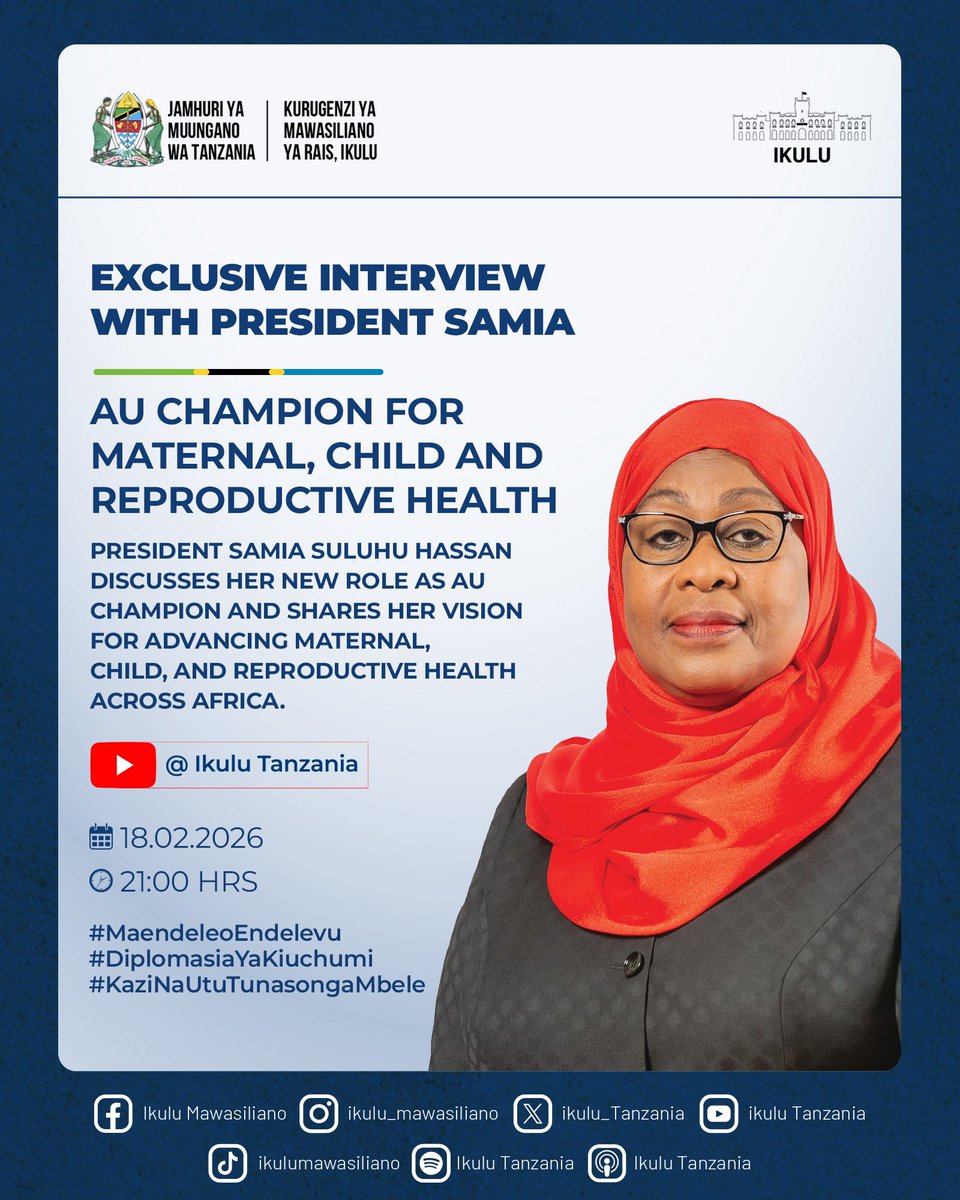 ikulumawasliano's tweet photo. Premieres tonight at 09:00 pm on YouTube: Ikulu Tanzania https://t.co/ONhjiCTNcA