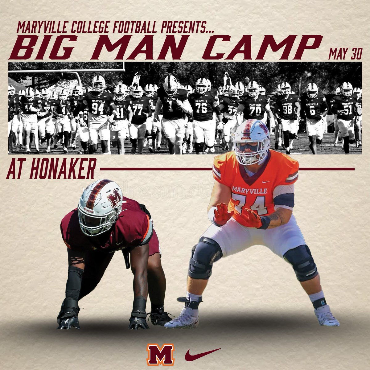 Big Guys! We didn’t forget about you! Excited to host our Big Man Camp May 30th!