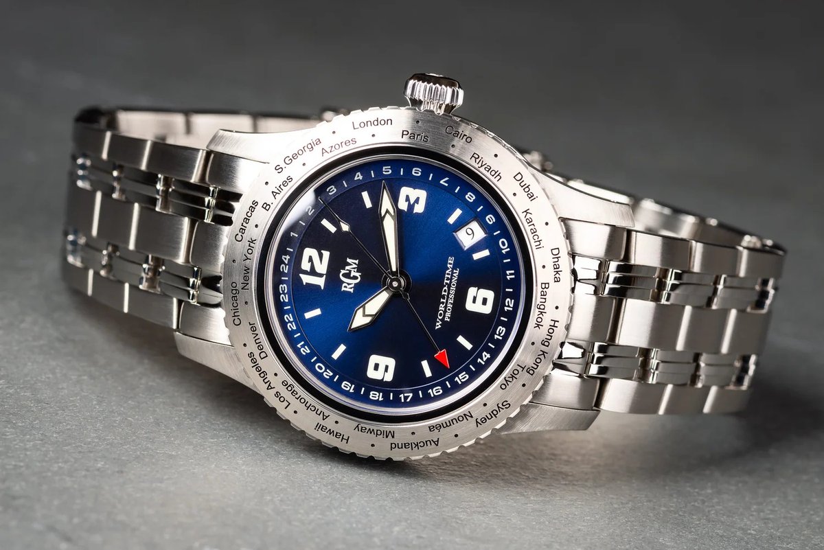 RGMWatchCompany's tweet photo. RGM Model 500-WT World-Time with radial blue lacquered dial. 

#rgmwatchco #rgmwatches #rgmwatch #watch #wristwatch #watchmaking #watchmaker #independentwatchmaking #independentwatchmaker
#gmtwatch #gmtwatches #worldtimewatch #worldtimewatches #bluedialwatch #bluedialwatches https://t.co/jueUin1NLy