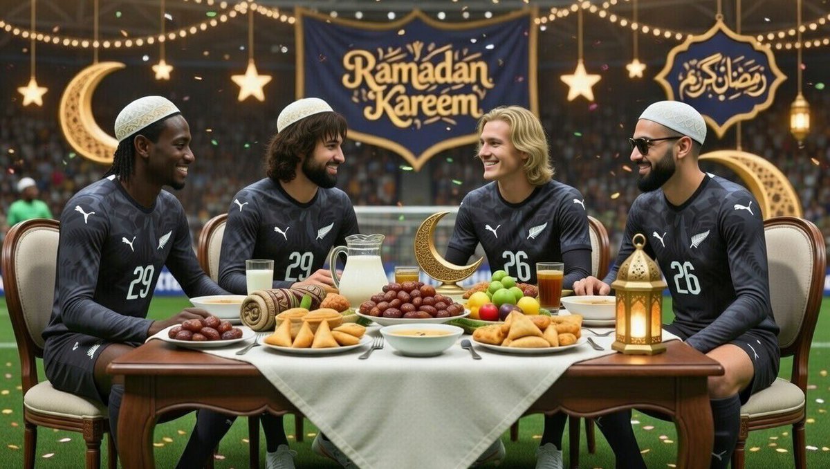 JkarFc's tweet photo. رمضان كريم 🌙✨
نسأل الله أن يجمع لاعبي الفريق دائمًا على الخير والمحبة، مثل اجتماعهم اليوم على هذه المائدة المباركة.
رمضان شهر التعاون والقوة والصبر — فليكن لنا فيه نصيب من النجاح داخل الملعب وخارجه.
كل عام وأنتم فريق واحد وقلب واحد، ورمضانكم مبارك https://t.co/UBOOE7V905