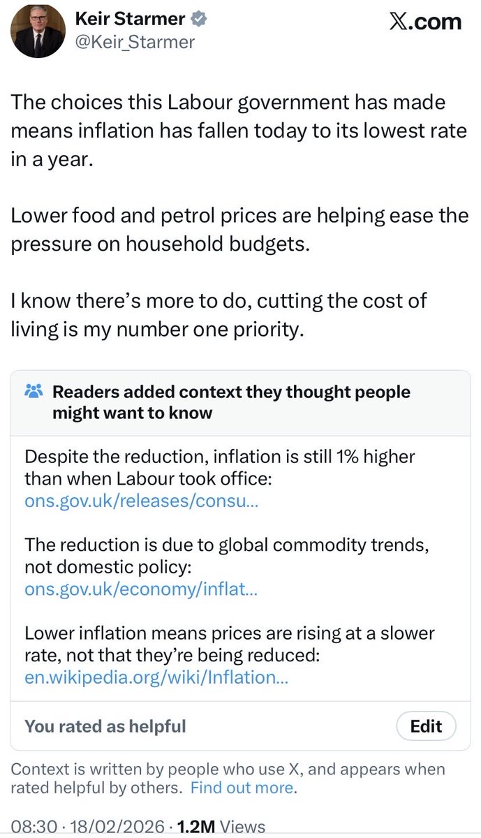 Starmer community noted and ratioed on the replies. He is a lying wa*ker.