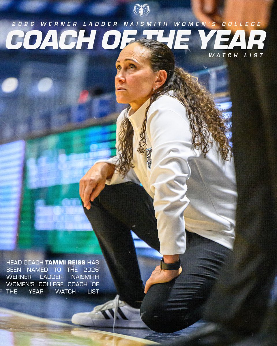 among the 𝐧𝐚𝐭𝐢𝐨𝐧'𝐬 best ✨

<a href="/TReiss32/">Tammi Reiss</a> has been named to the 2026 Werner Ladder Naismith Women's College Coach of the Year Watch List 🐏

🗞️➡️ gorhody.com/news/2026/2/18…