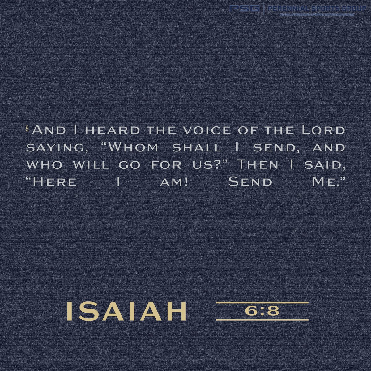 Isaiah was sent to a resistant audience—his teachings eventually led to his exile—yet he went. Likewise, make “Here am I” your default response to the Lord’s call. Be bold. No matter how herculean the task, trust that He equips those He calls to fulfill His purposes.  #AGTG