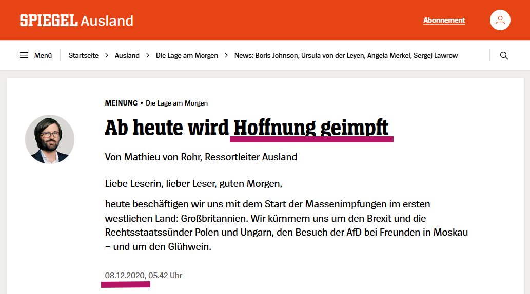 IvanRodionov_'s tweet image. Der Spiegel kann richtig schmalzig sein. 
#Corona #Impfung #COVID_19