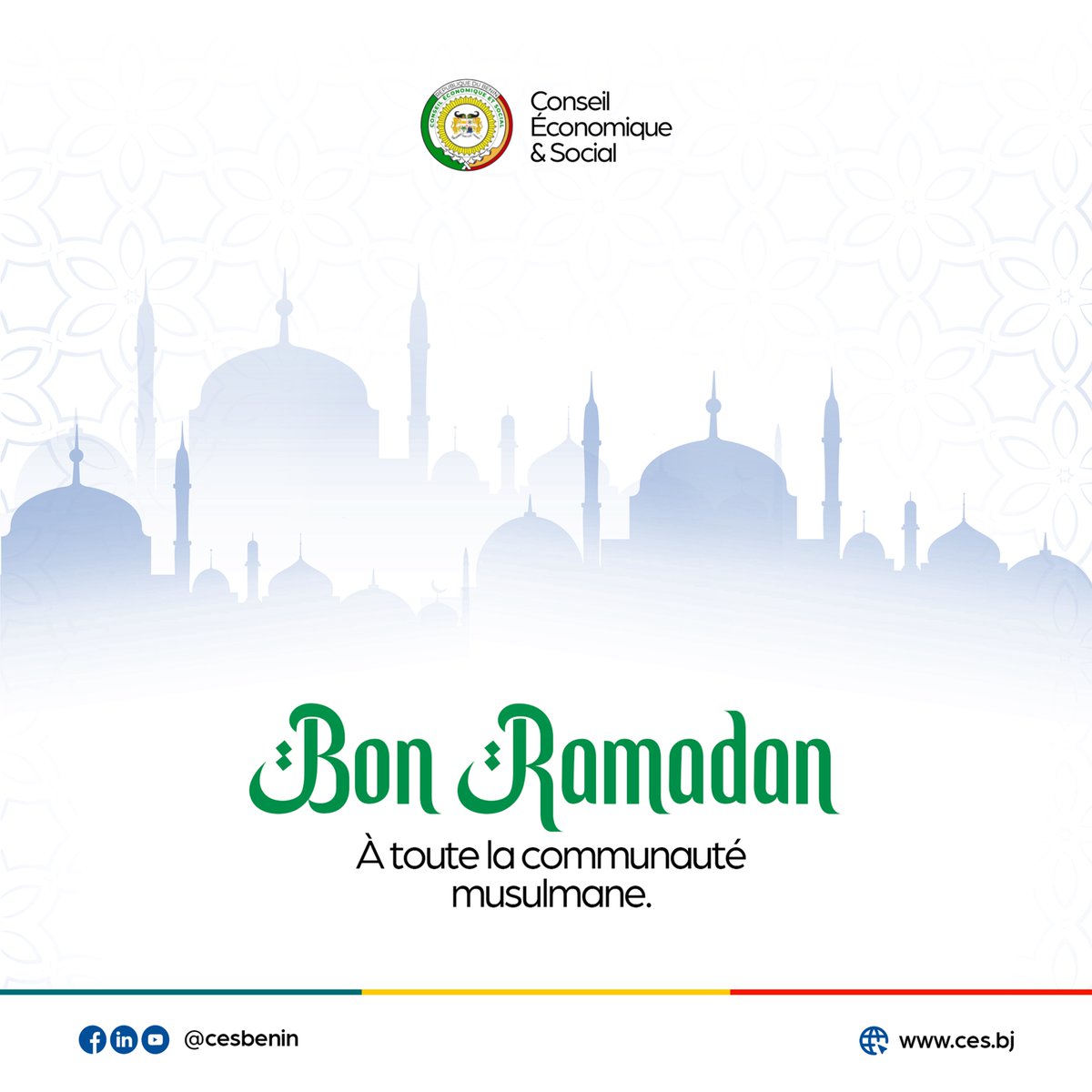 En ce moment où le Ramadan musulman et le Carême chrétien commencent ensemble, j’adresse un message de paix et d’unité à tous nos compatriotes.
Que ce temps de foi, de prière et de recueillement renforce notre fraternité et notre vivre-ensemble.
Que Dieu bénisse le Bénin. 🇧🇯