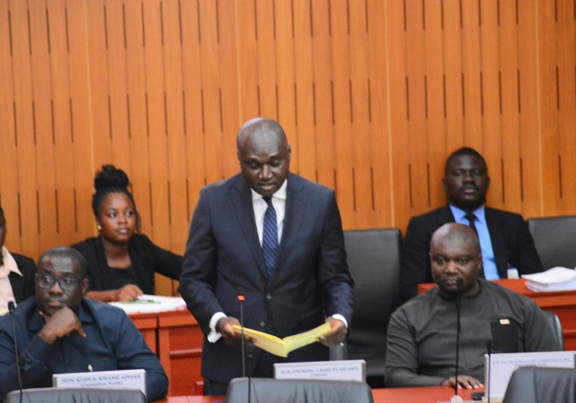 WilliamFrimpo13's tweet photo. Scenes from today’s parliamentary sitting, featuring Amb. Charles Asuako Owiredu, MP for the Abirem Constituency.
#NewVisionNewDirection https://t.co/96mnaTDOea