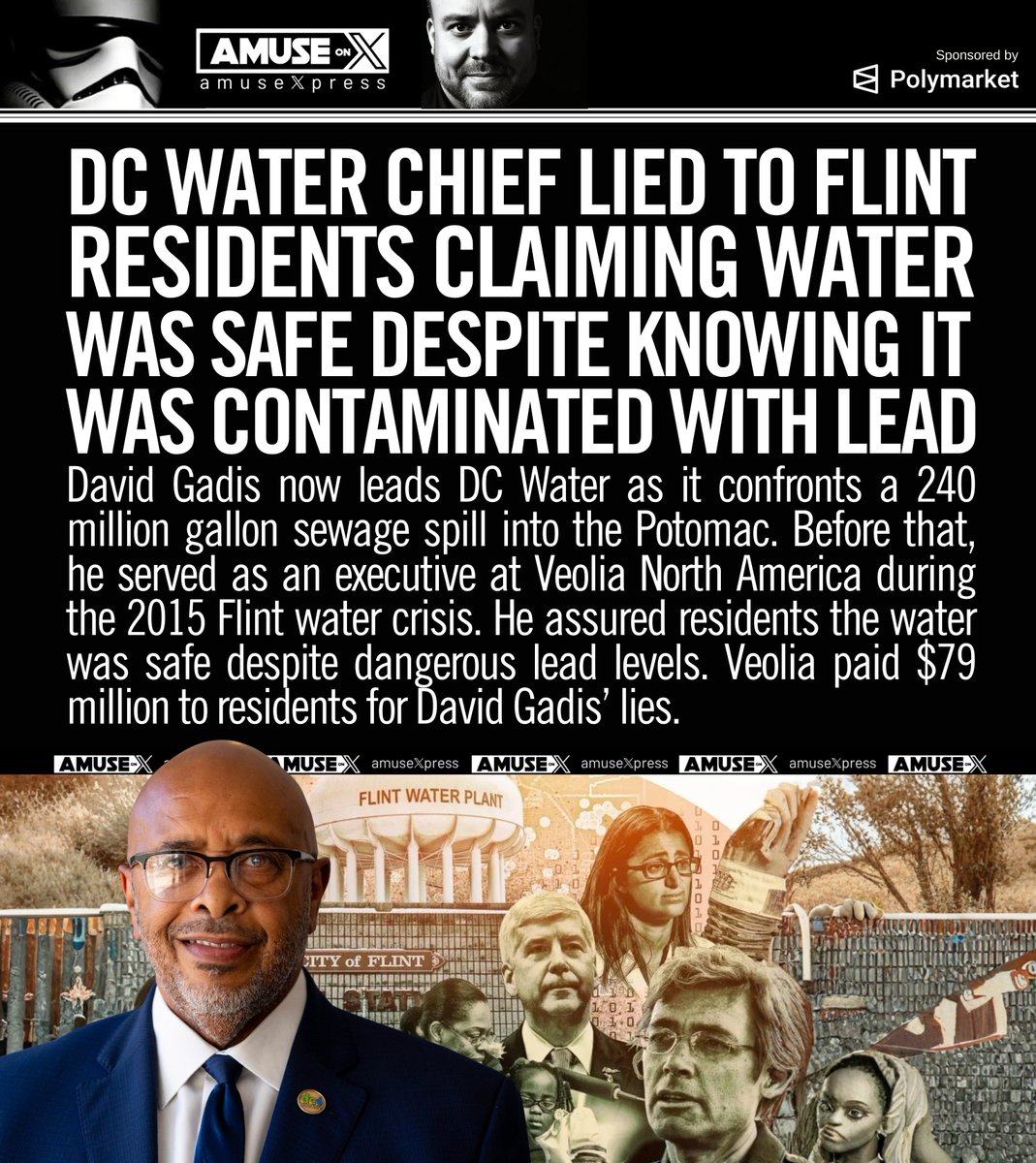 DEI: Why did Washington DC hire David Gadis after he lied to Flint residents that their water was safe to drink despite knowing it was contaminated with lead? Diversity, plain and simple. When he got to DC Water he fired all of the white male executives and replaced them with
