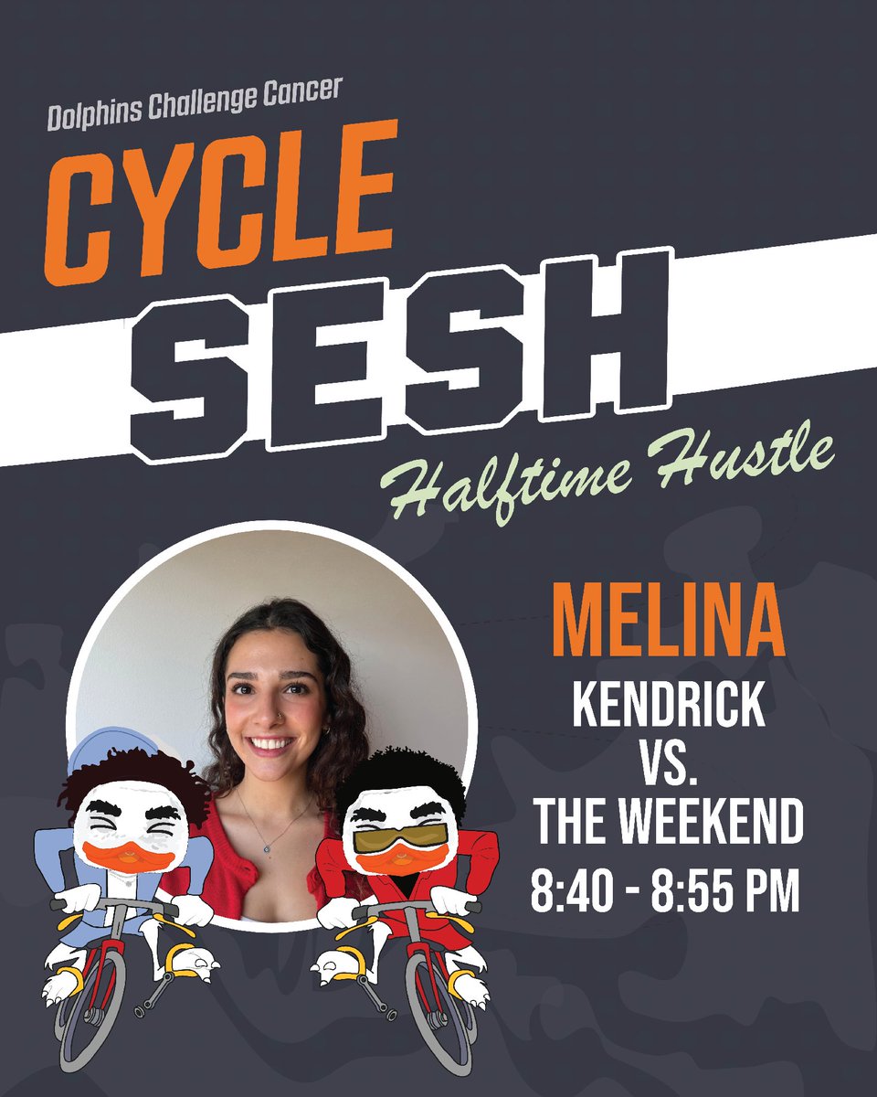 UMiamiWellness's tweet photo. 🚨 LAST DAY TO REGISTER 🚨

We’re riding through iconic halftime hits with beats &amp; powerhouse instructors at Cycle Sesh: Halftime Hustle! Pick your vibe. Or ride them all. 🔥

https://t.co/EAoTGAd51q https://t.co/0OgpsHBbdO