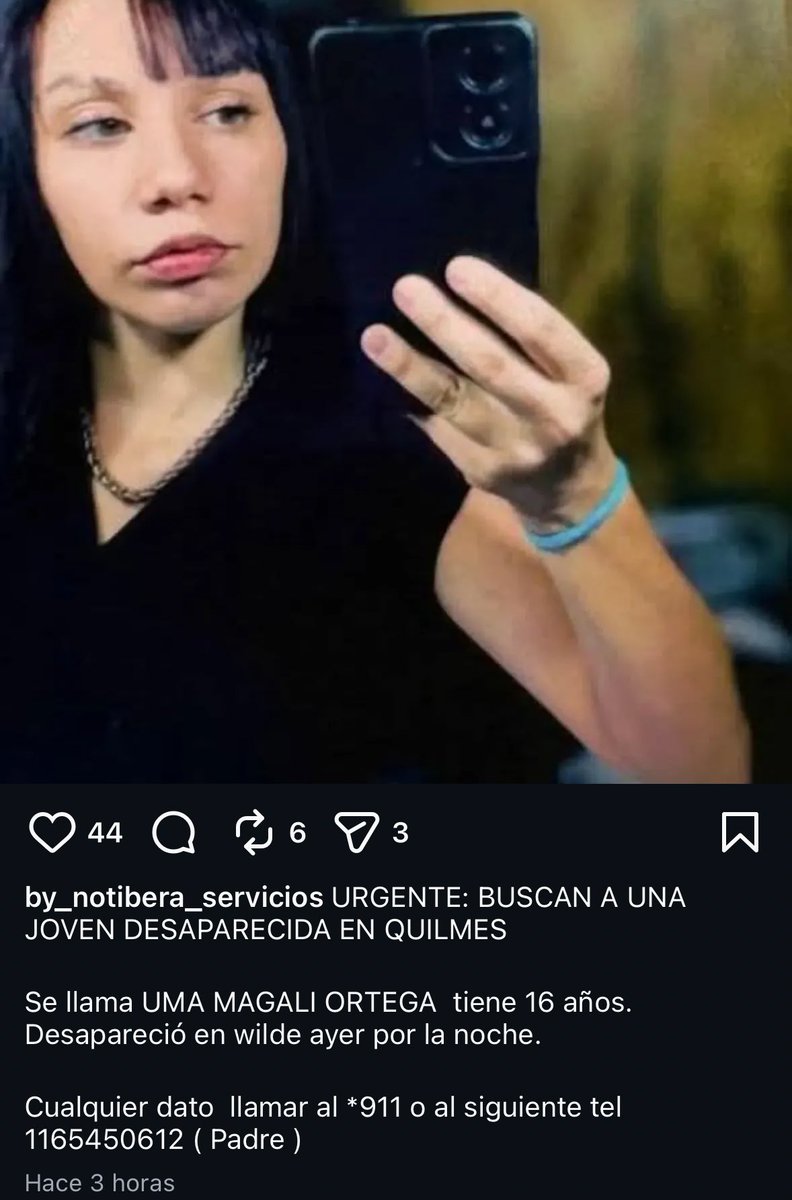 🚨🚨🚨 DESAPARECIÓ AYER EN LA ZONA DE WILDE, tiene 16 años. 

DIFUNDIR