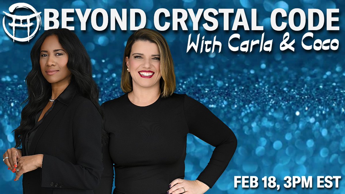 Coco_Pierre_'s tweet photo. 💎 BEYOND CRYSTAL CODE with CARLA & COCO
🗓 feb 18 2026
📡 LIVE AT 3 PM EST
🔴VIDEO: https://t.co/TvAWRpqETL
🙏RETWEET 🙏
#BeyondCrystalCode #EnergyWork #Manifestation #VibrationalEnergy #SpiritualGrowth
@MorigeauJanine @clif_high @RealistNews @TheOfficial_FFG
@CryptoNana4LTC @lisamightydavis @ConspiracyWATCH
@beaver_naughty @AscOrgonites @Coco_Pierre_ @maxlamad__
@sarah_westall @silverguru22 @SGTreport @lisamightydavis @AstroAstrid111
@Beyond_Mystic @ShannonLoizou