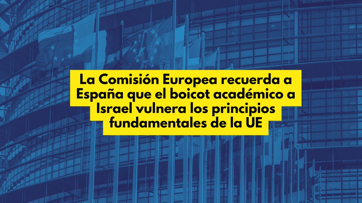 📢 La Comisión Europea deja claro algo que muchos querían esconder: el boicot académico contra universidades israelíes en España viola los principios fundamentales de la UE.

🔥 ¿Qué está pasando?

• Bruselas responde a una denuncia formal y recuerda a España que la libertad
