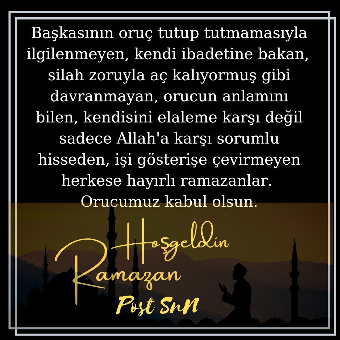 Hayırlı Ramazanlar...