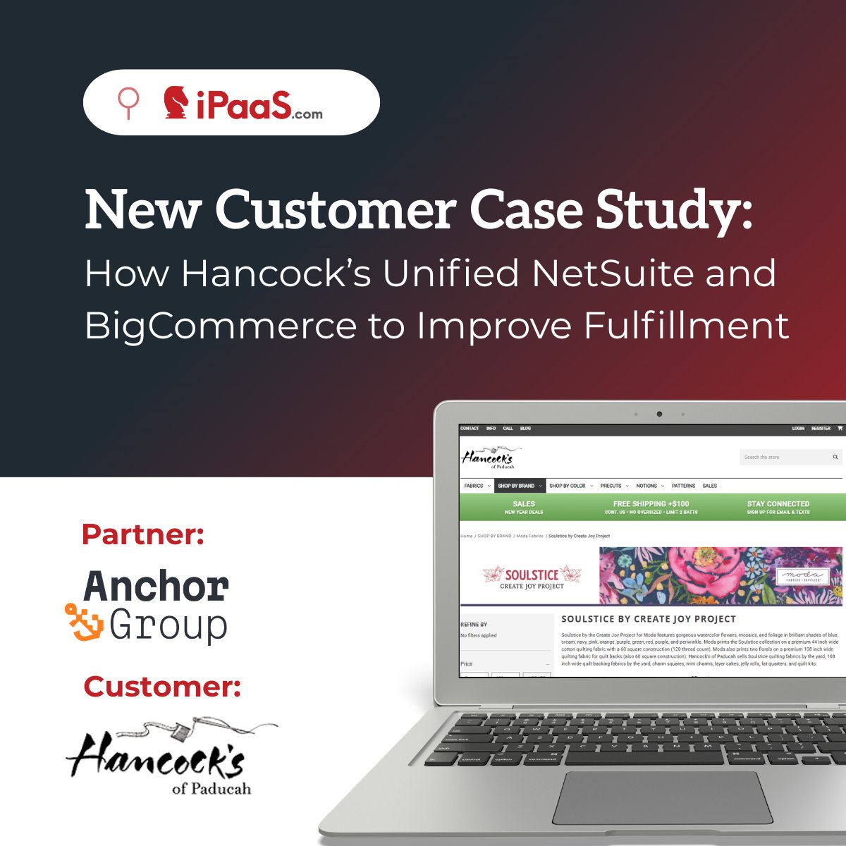 When connectors fall short, build it right.

Hancock’s of Paducah powers NetSuite + BigCommerce with iPaaS.com — supporting fractional inventory, partial fulfillment, and real-time sync.

Full story:  ipaas.com/case-studies/h…