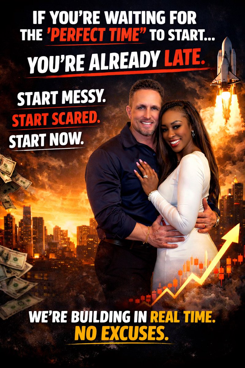 slimandbuddy's tweet photo. If you’re waiting for the “perfect time” to start…
You’re already late.
Start messy.
Start scared.
Start NOW.
We’re building in real time. No excuses.
#HustleSeason #NoExcuses #StartupLife #MomBoss #CouplesWhoGrind #WealthBuilding #CreatorsOnTheRise #SelfMade
@GaryVee @AlexHormozi @MrBeast @elonmusk