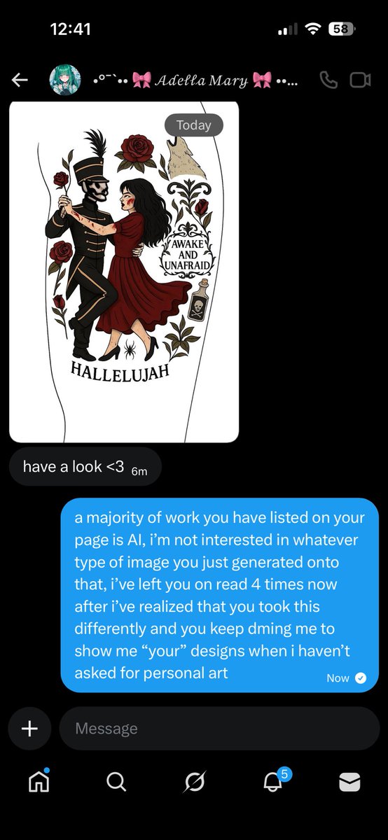 PATHETICCCCCC!!!! wish i didn’t keep deleting the message dm every time they texted me so that i could show you guys this stupidity.