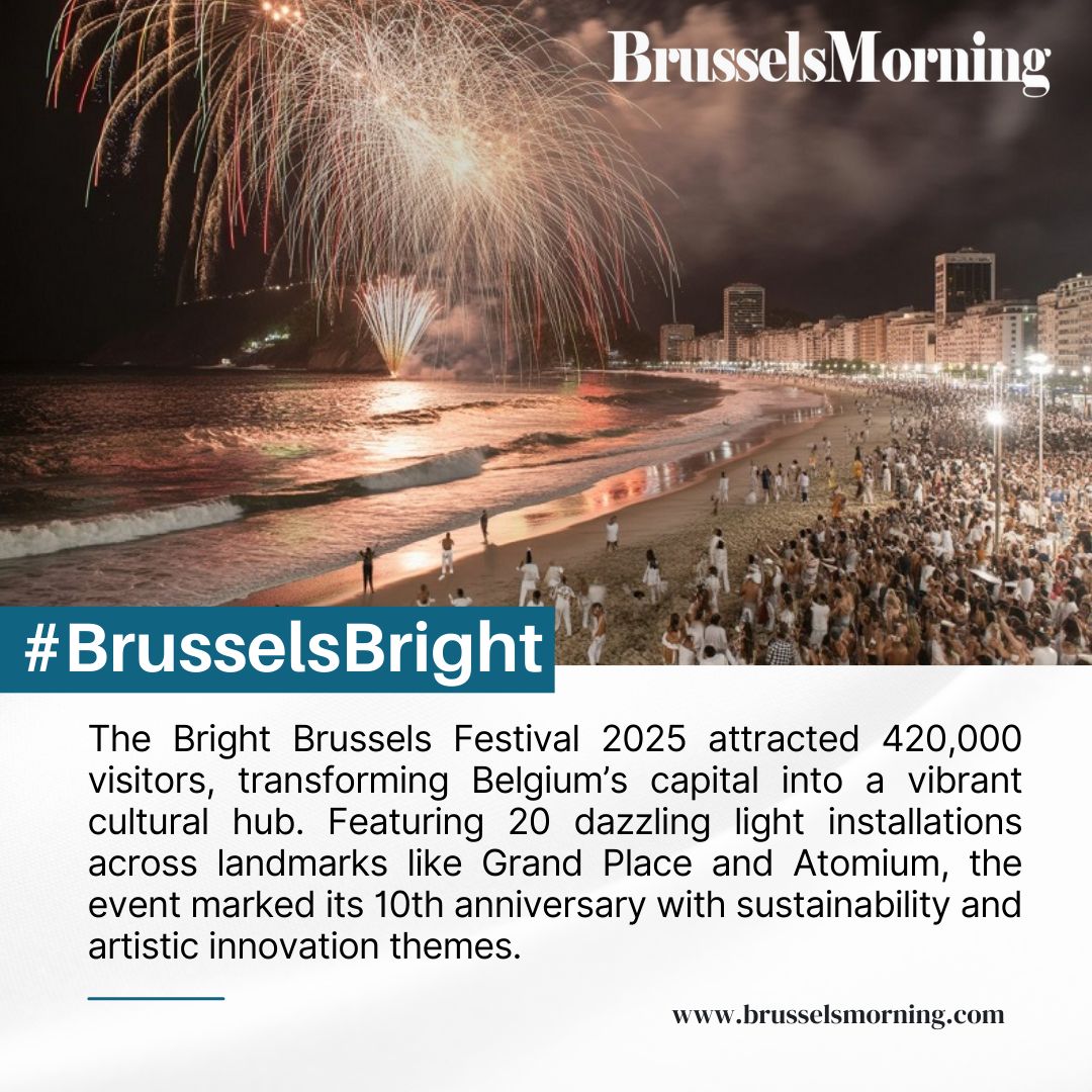 BrusselsMorning's tweet image. Brussels glowed during the Bright Brussels Festival 2025, where stunning light art, cultural events, and eco-friendly initiatives captivated thousands. 

#BrusselsMorning #BrightBrussels #LightArt #CulturalFestival #Sustainability 

Read More: brusselsmorning.com