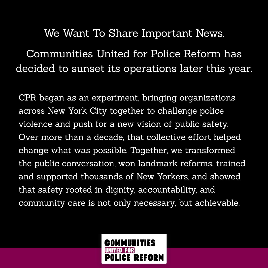 changethenypd's tweet photo. We have important news to share with you. https://t.co/4ldx0lVwj9