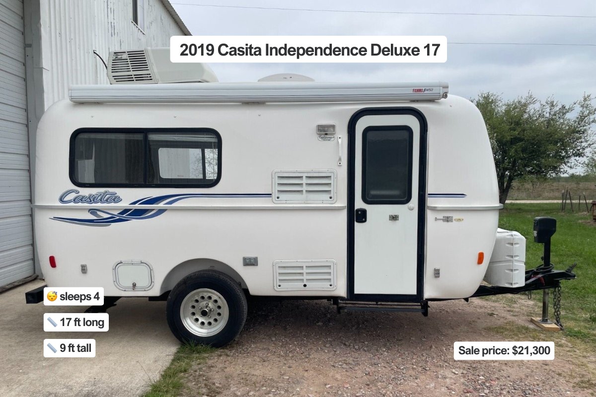 RVsDotCom_'s tweet photo. Dreaming of travel trailers 💫

Used 2019 Casita Independence Deluxe 17
Used 2018 Airstream International Serenity 25RB Queen
Used 2023 Forest River Timberwolf 39NA
Used 2023 Winnebago Hike 100 1316DB https://t.co/fk1RaEJFrE