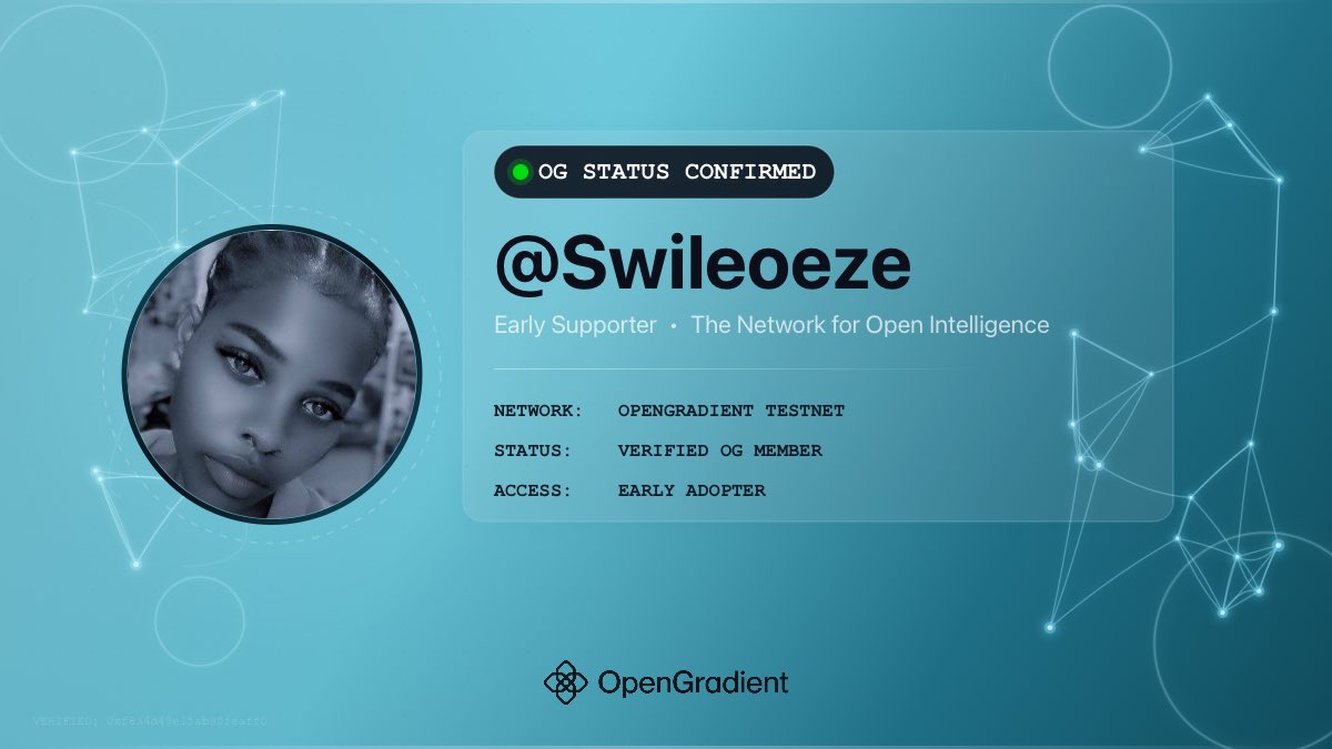 Wow i just generated my OG Card ⁦<a href="/OpenGradient/">OpenGradient (∇, ∇)</a>⁩
