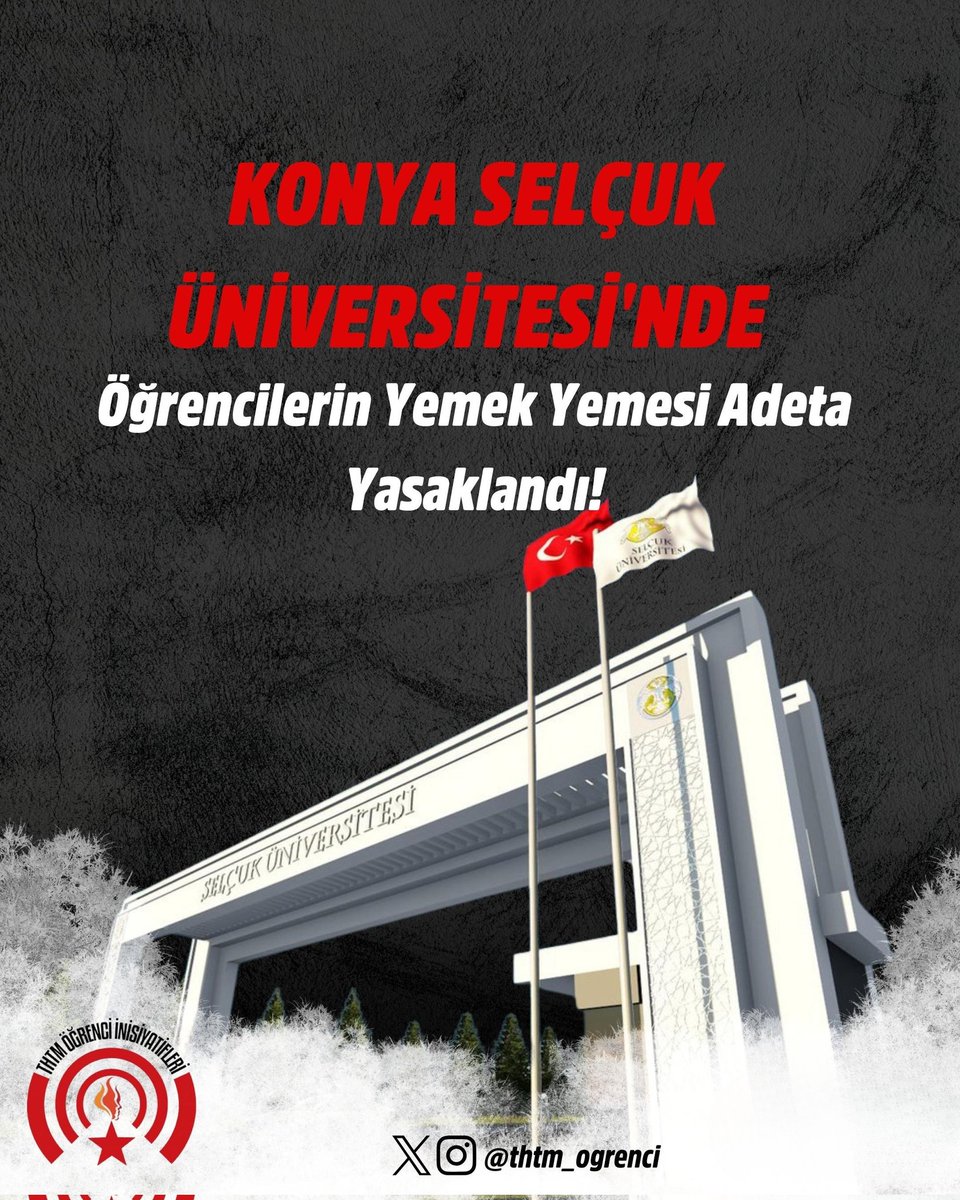 Konya Selçuk Üniversitesi'nde Öğrencilerin Yemek Yemesi Adeta Yasaklandı!

Konya Selçuk Üniversitesi'nde yemekhane süresinin ramazan ayı gerekçe gösterilere 1 saat 25 dakikadan 15 dakikaya indirildiğini öğreniyoruz. 

Alınan laiklik düşmanı karara karşı çıkan öğrencilere ise