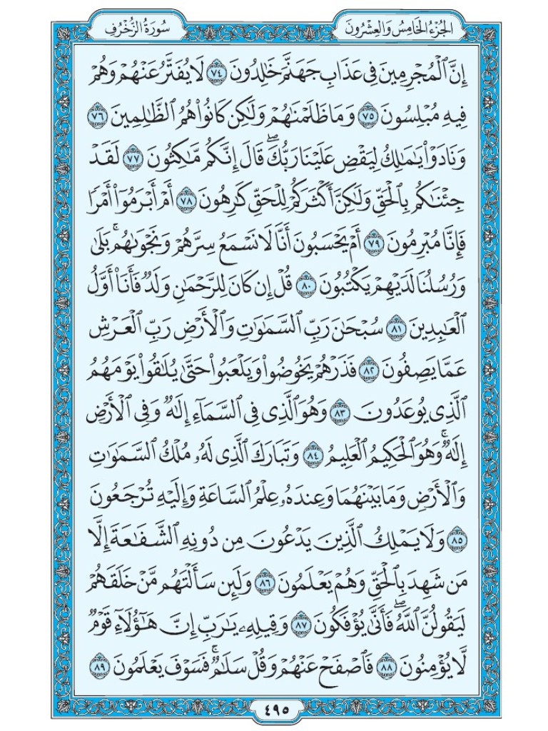 القرآن الكريم [ ص : 495 ]