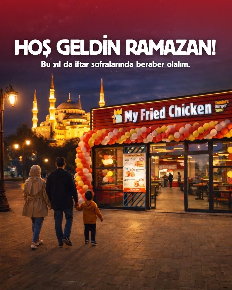 Hoş geldin Ramazan! 🌙

Bu Ramazan’da da iftar sofralarınızda My Fried Chicken’ın çıtır lezzetleriyle buluşalım. ❤️
