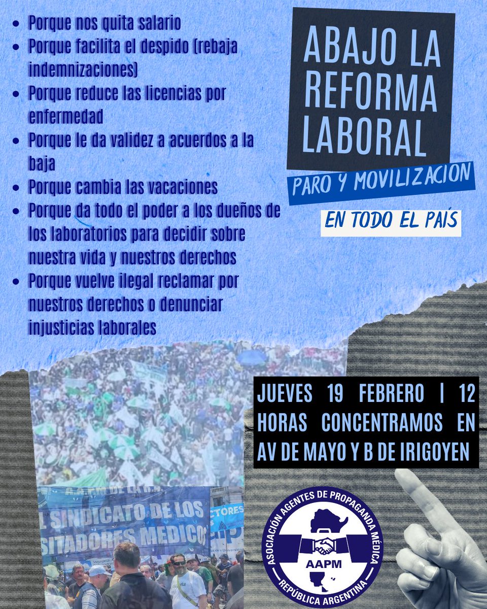 AAPMRA's tweet photo. PARO Y MOVILIZACION https://t.co/rIvRCHX7TT