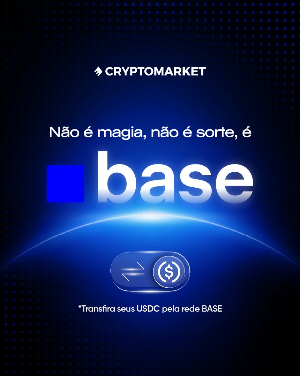 Mover USDC lento e caro já não é opção.

Opere rápido.
Opere fácil.
Opere inteligente.
Opere com CryptoMarket.

👉 Ative BASE hoje e otimize seus depósitos e retiradas de USDC.
#USDC #base #baselatam #CryptoMarket #Blockchain #Ethereum #Cripto #FinançasDigitais #Inovação #Web3