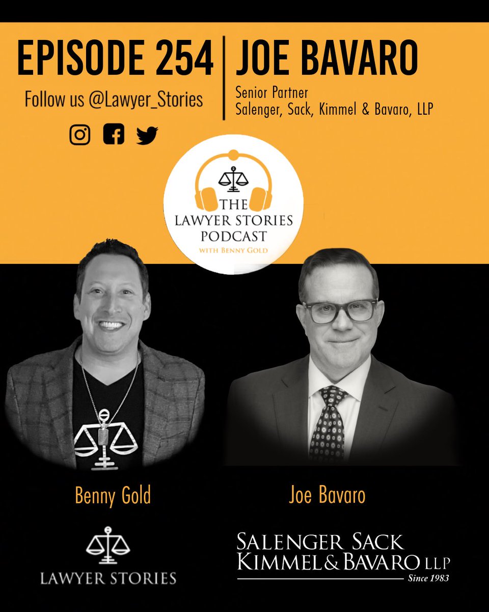 Joe Bavaro, Senior Partner <a href="/SalengerSack/">Salenger Sack Kimmel & Bavaro</a> shares his story with us.

youtu.be/_3hcSFMg_K0?si…

<a href="/nybarfoundation/">The New York Bar Foundation</a> <a href="/NYCBarAssn/">New York City Bar</a> 
#lawyer #attorney #lawtwitter #newyork #medmal #personalinjury