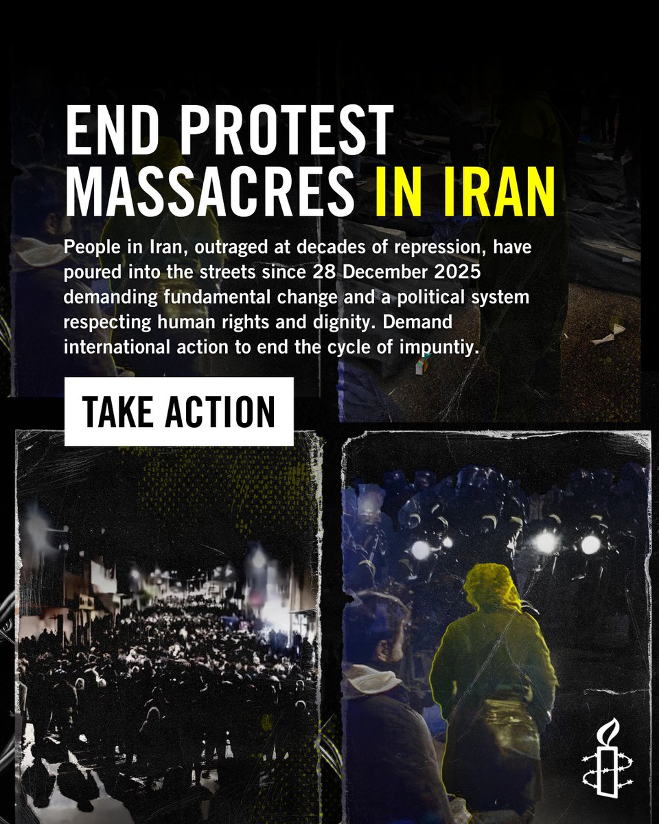 AmnestyNow's tweet photo. 💥 Iranian authorities have unleashed an unprecedented deadly crackdown to crush protests and cut all internet access to conceal their crimes.

Join our call and take action now:
🔗 https://t.co/ljpHErNrQk

#ProtectTheProtest #Iran #Iranian https://t.co/qcQCqt2SvJ