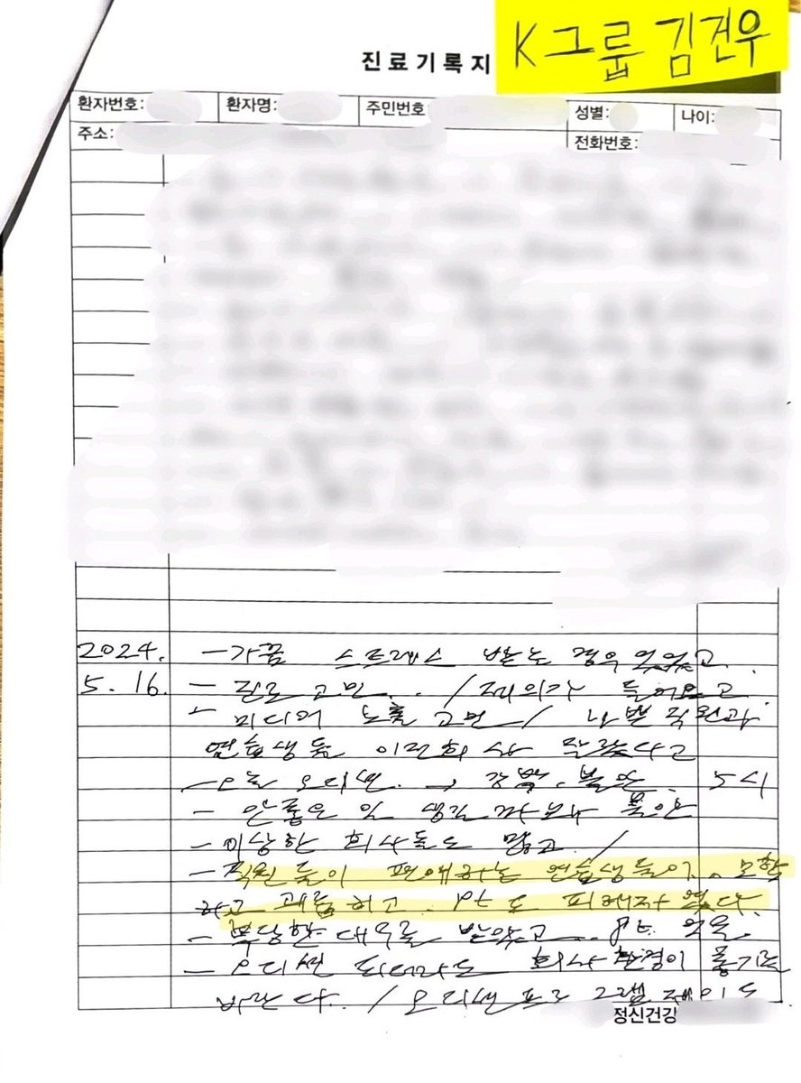 아니 블로그는 2024년 8월 12일 초진이고 최초폭로자는 2024년 5월 진료 기록지도 있는데 뭔 지랄ㅋㅋㅋㅋ 적당히우겨 씨발