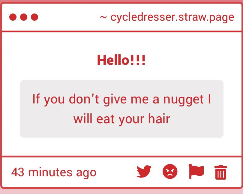 I SWEAR TO GOD IF YOU VERMIN KEEP ASKING FOR MY NUGGETS I WILL SMITE YOU WITH THE POWER OF GOD AND MORE. THEY. ARE. MINE.
