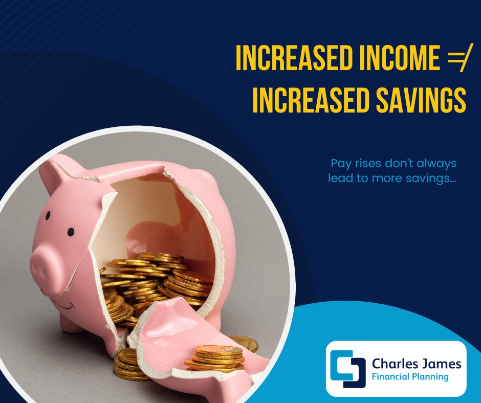 Pay rises don’t always lead to more savings…

As income increases, spending often follows.

The problem is, even though you’re earning more, your financial position doesn’t actually improve.

When income rises, decide where the extra money goes, before lifestyle fills the gap.