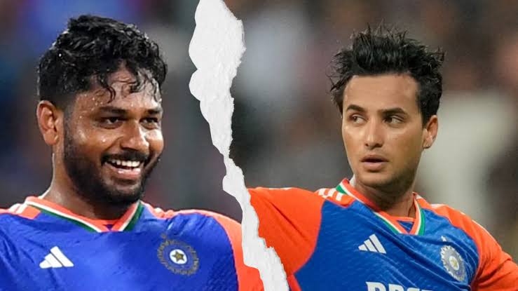 startupsskool's tweet photo. Sanju Samson in this Worldcup: - 1 match - 22 runs - 3 sixes - 1 Four - SR: 275  Abhishek Sharma in this Worlcup: - 3 matches - 0 runs - 0 sixes - 0 Four - SR: 00  And guess who is warming the bench https://t.co/RWgDdAGJf9