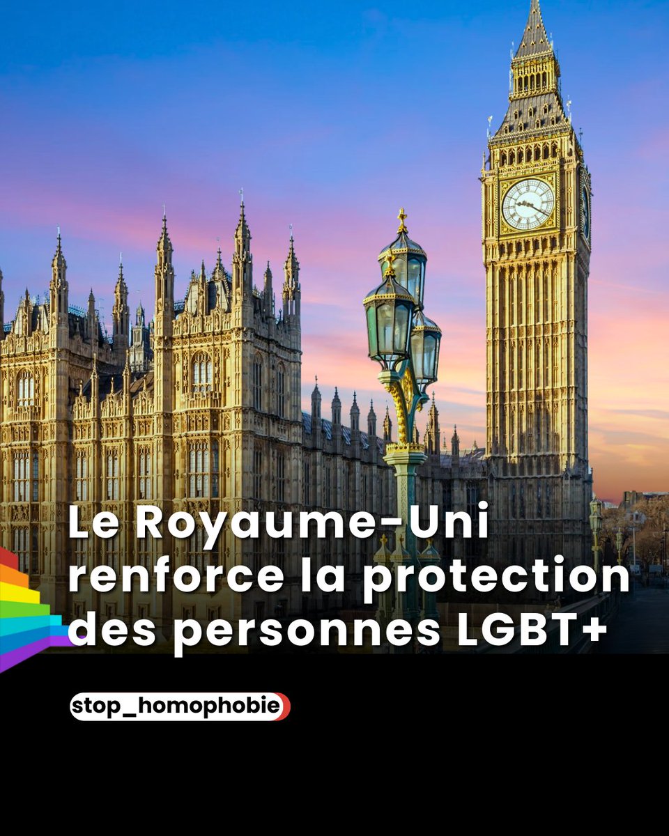 🏳️‍🌈 Le Royaume-Uni renforce la protection des personnes LGBT+

Un amendement au Crime and Policing Bill prévoit que tout crime motivé par l’orientation sexuelle, l’identité de genre, le handicap ou le sexe devienne une infraction aggravée, avec des peines plus sévères. ⚖️

Plus de