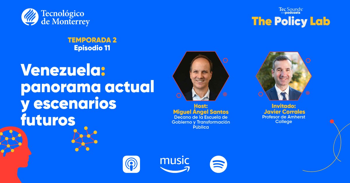 EGobiernoyTP's tweet photo. 🎧 En #ThePolicyLab, nuestro decano y host @miguelsantos12 conversa con @Jcorrales2011, profesor de Amherst College, sobre claves comparadas para entender el momento actual de Venezuela y los factores que pueden influir en su evolución.
▶️https://t.co/YMlTb5jvrv
#FormamosElFuturo https://t.co/Zxu6CUU3cA