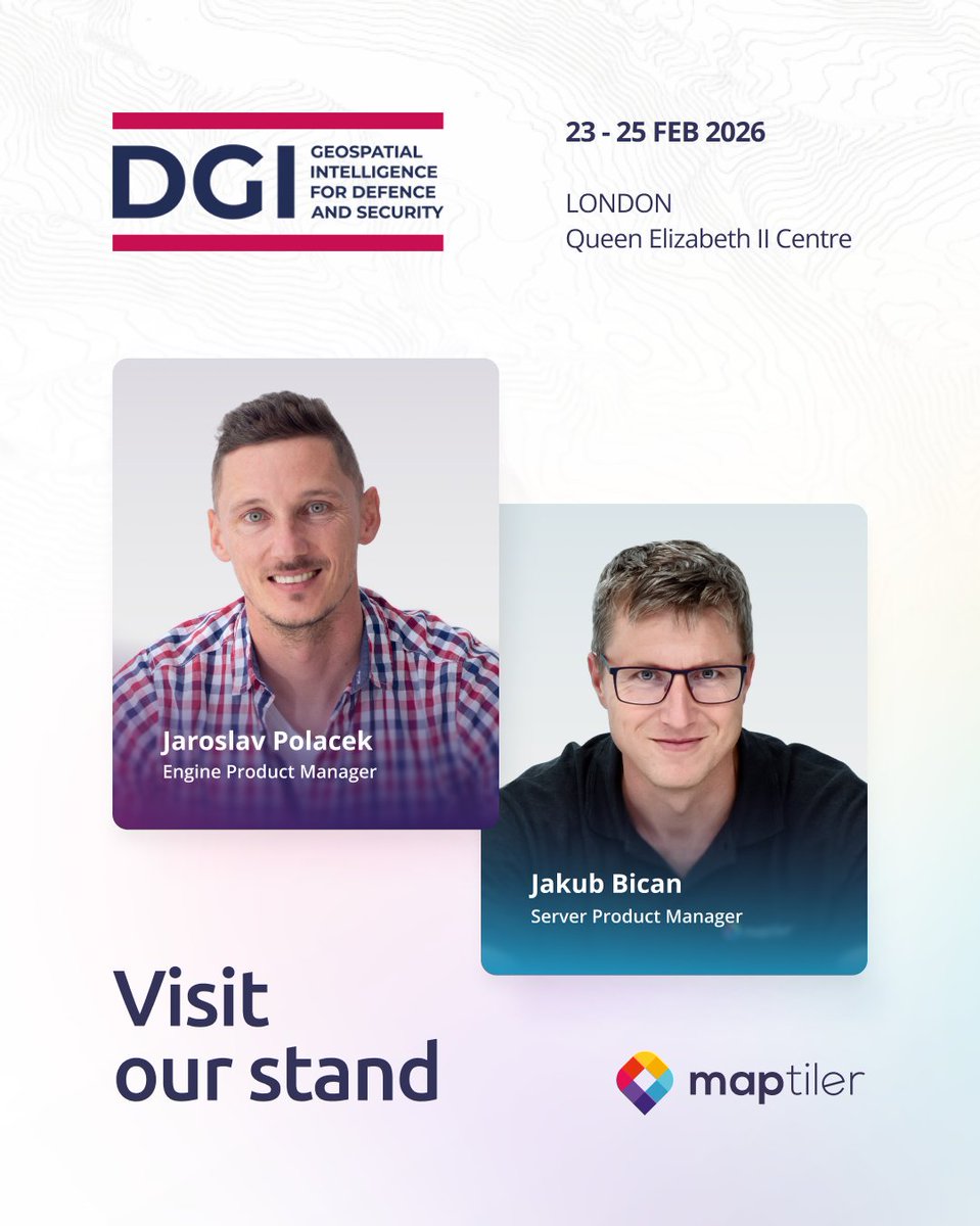 MapNav_Tom's tweet image. Heading to London for #DGI2026 next week? Connect with Jakub and Jaroslav at the QEII Centre from 23-25 February. Stop by to discuss air-gapped map servers or see @MapTiler's GeoSplats 3D tech in action. Details: dgi.wbresearch.com
#GeospatialIntelligence #DigitalTwin