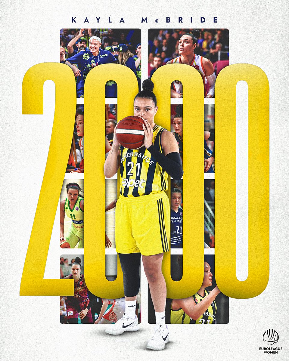 HISTORY IN THE MAKING 📚

Congrats to <a href="/kaymac_2123/">Kayla McBride</a> on reaching 2️⃣0️⃣0️⃣0️⃣ points in just 128 #EuroLeagueWomen games! 🔥