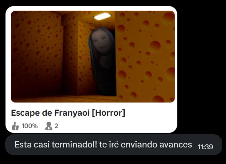 El concepto de que te hagan un juego en roblox