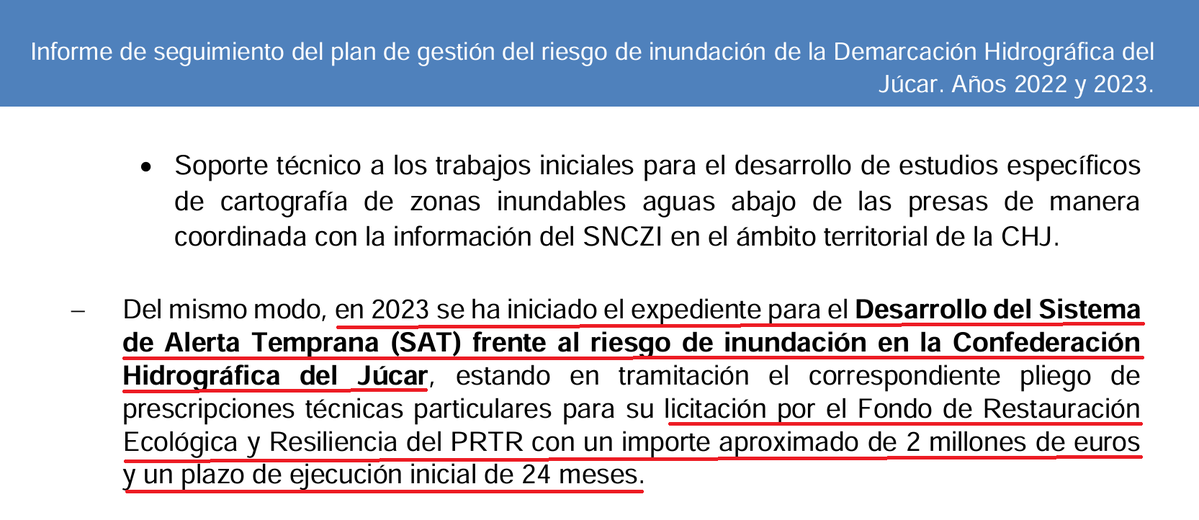 BRUTAL🧐: El Gobierno de DIRTY <a href="/sanchezcastejon/">Pedro Sánchez</a> BLOQUEÓ un SISTEMA DE ALERTA TEMPRANA frente a INUNDACIONES para la Cuenca del JÚCAR licitado en el 2023 y financiable con Fondos Europeos 👇⚠️🎯

En la DANA de VALENCIA la Confederación Hidrográfica del JÚCAR (CHJ) debería haber