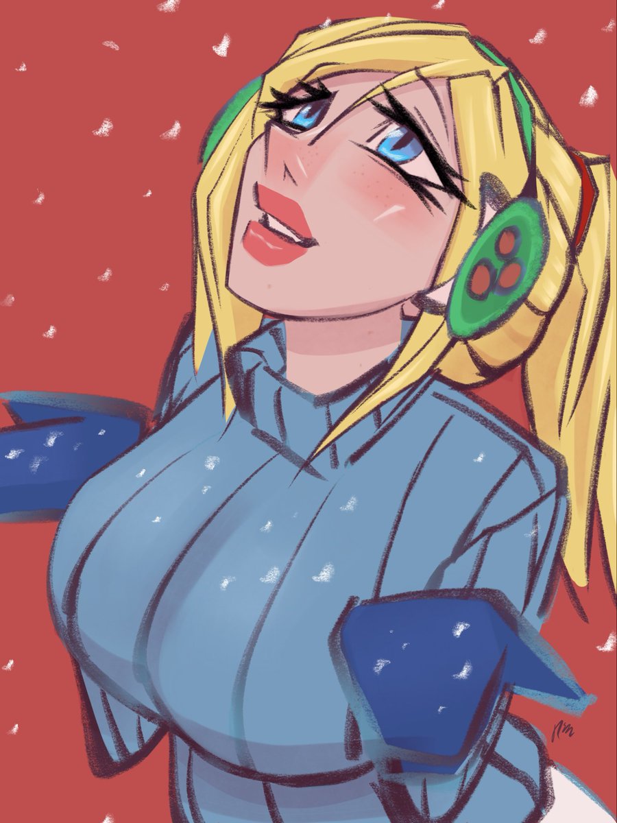 Samus looking at the snow ❄️