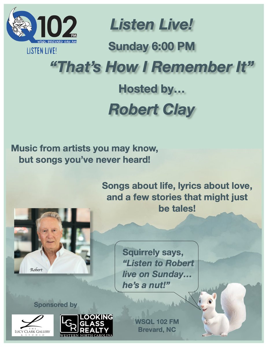 New show on White Squirrel Radio, Sundays at 6pm!