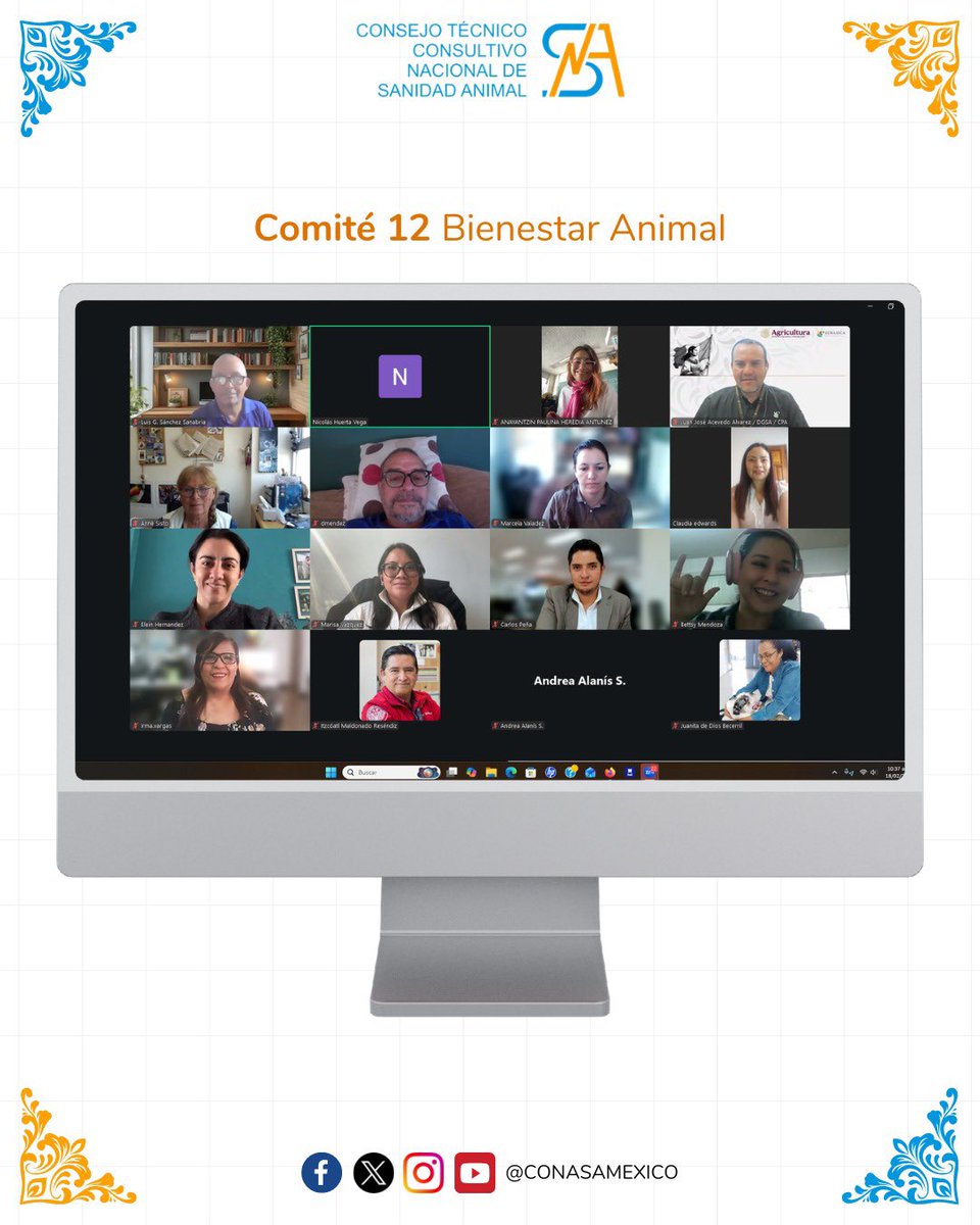 Segunda sesión ordinaria del Comité 12. 🐾✨ #ComitésCONASA