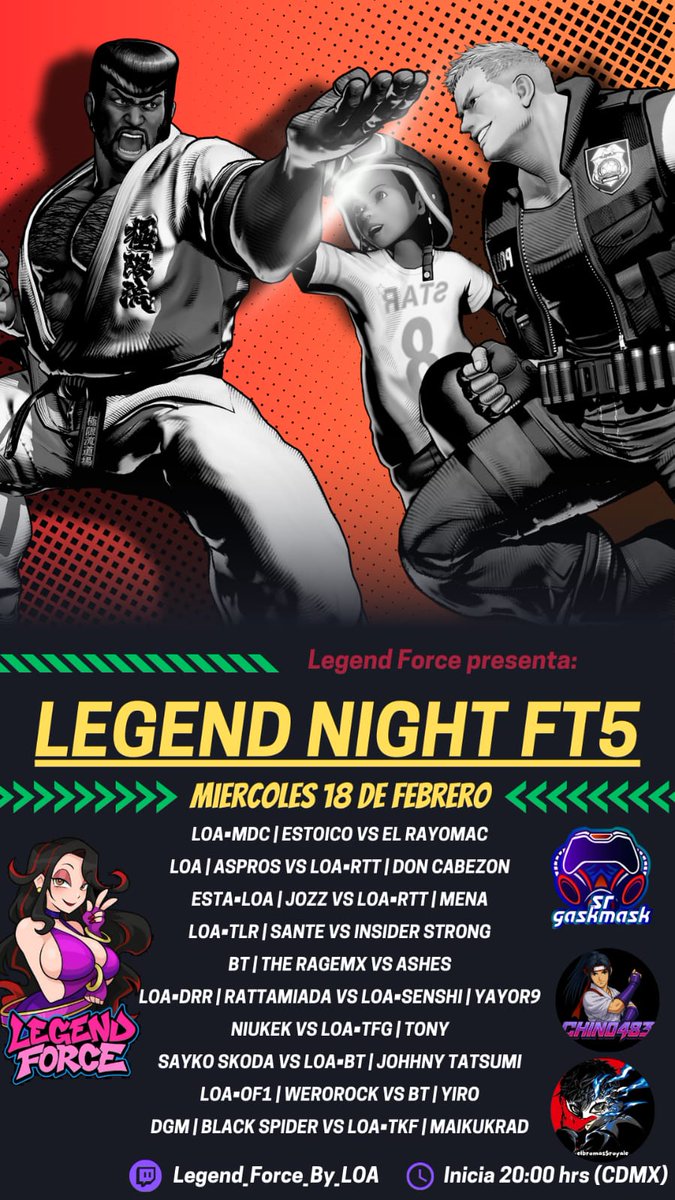 Buenas banda ya es noche therians... Digo de lobas nocturnas nos vemos a las 8pm por #twitch y #youtube para los tiros de #garou #FatalFury 
twitch.tv/legend_force_b…

#streamer #streaming #gamer #game