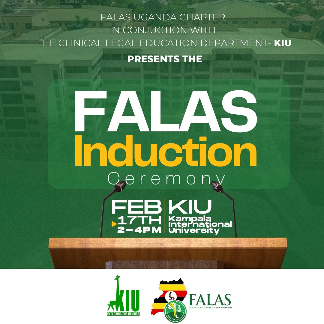FalasUganda's tweet photo. 👏👏The @FalasUganda Induction Ceremony hosted by @DeptofCLESOLKIU was nothing short of exceptional!!!

The leadership under @angurajamesjamo is dedicated to serve the Federation with unwavering commitment, passion, and excellence. 

Join us during this transformative journey!! https://t.co/e4rti0sbod
