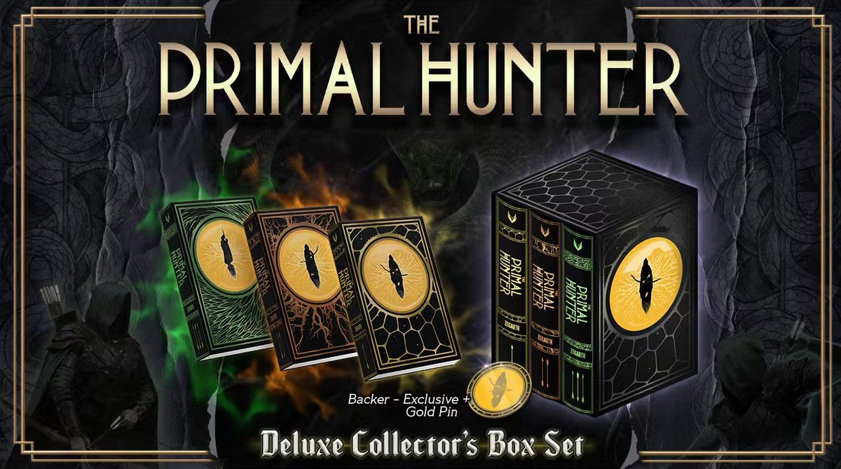 AethonBooks's tweet photo. For the first time ever, you can get your hands on Collector’s Editions of Volumes 1-3 of The Primal Hunter, courtesy of our partners at @thevaultcomics and @BackerKit !

https://t.co/qbWzjehfQn https://t.co/8cU54fP9Wy