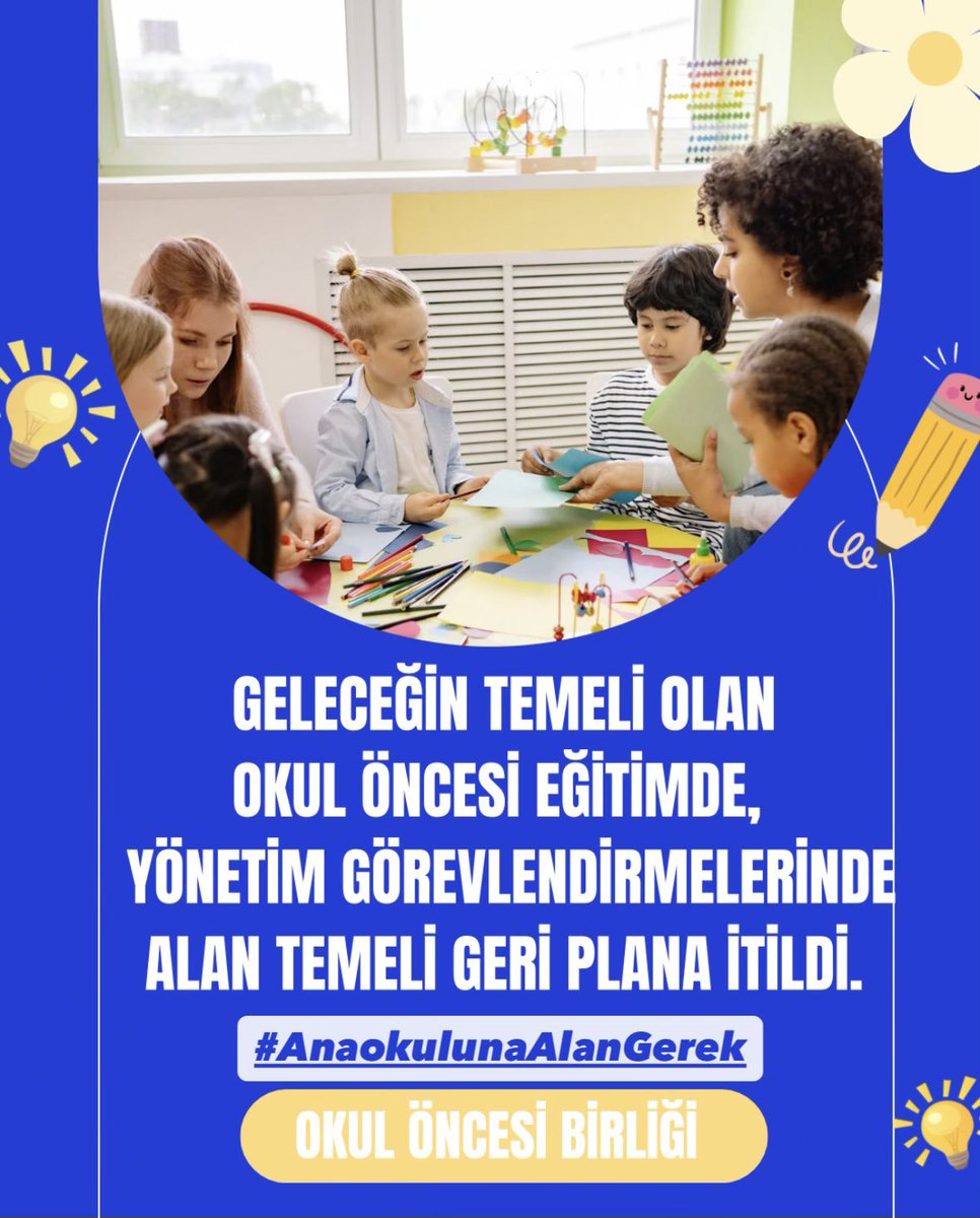 ramazanyigit4's tweet photo. Okul öncesi öğretmenleri yıllarca bu alan için yetişirken, anaokulu yöneticiliğinin alan dışına açılması açık bir hakkaniyet sorunudur.
#AnaokulunaAlanGerek https://t.co/CbKlL9ZS41