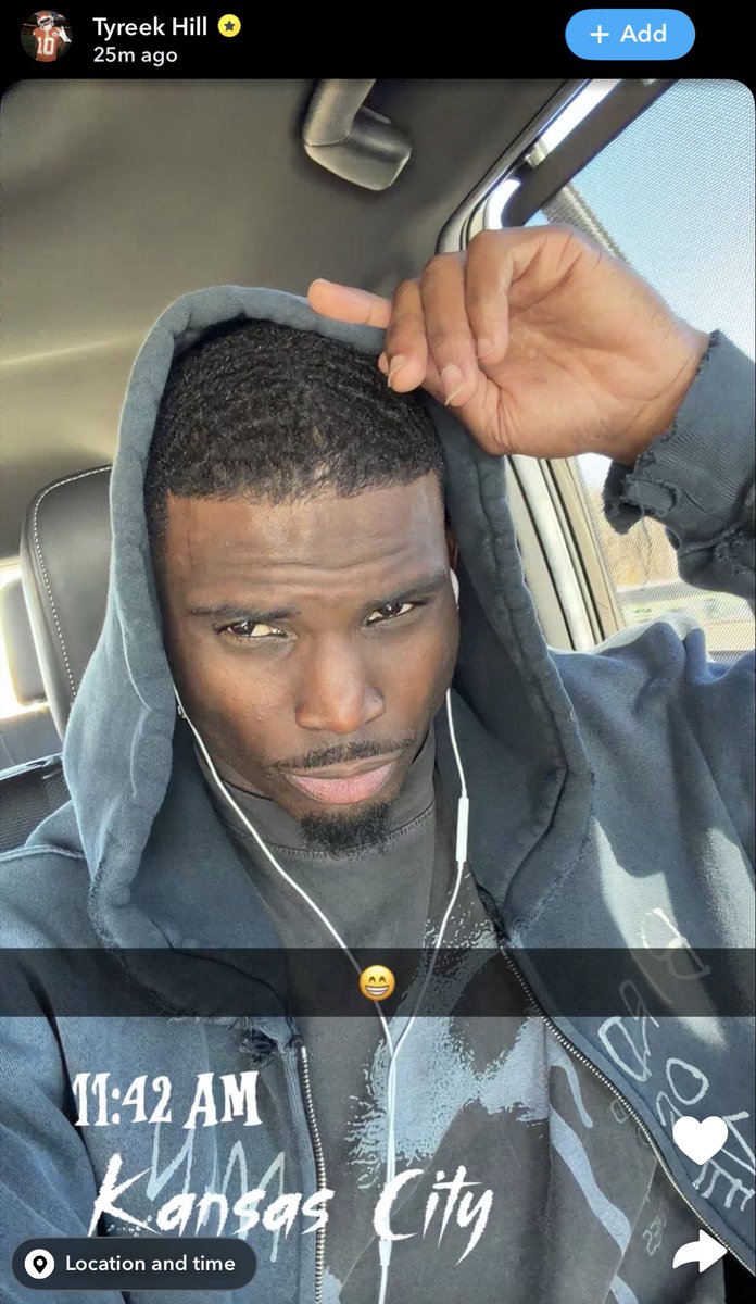 Tyreek Hill in KC?

From his Snapchat today