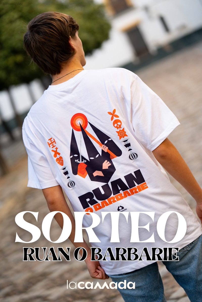 𝗦𝗢𝗥𝗧𝗘𝗢 de la camiseta «Ruan o Barbarie» 

🌙 No hay mejor forma de empezar la 𝑪𝒖𝒂𝒓𝒆𝒔𝒎𝒂.

¿Cómo participar?
- Sigue a <a href="/lacamadasevilla/">La Camada</a> 
- ⁠Dale like a esta publicación 
- ⁠Menciona a dos amigos amantes del ruan

🎁 Se dirá el ganador el Miércoles 25 de Febrero.